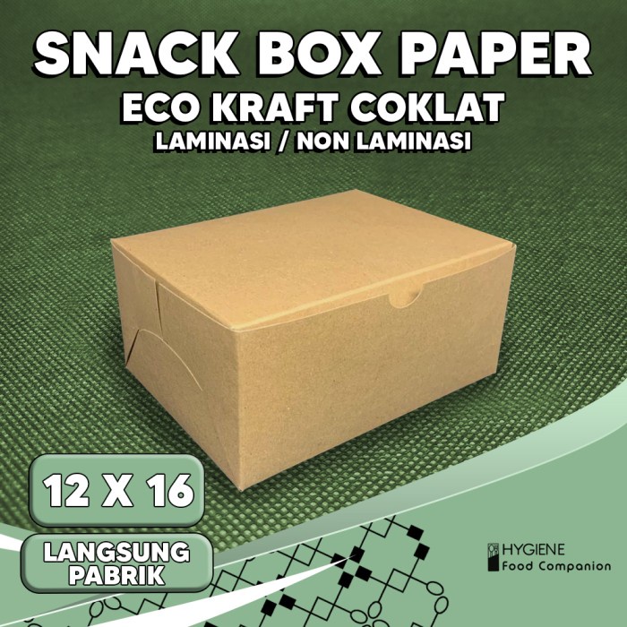 dus kue 12x16 / dus snack box 12 x 16 / kotak kue laminasi tebal