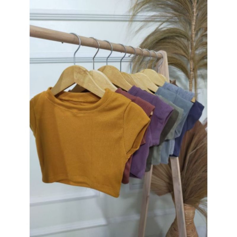 Crop Top Atasan Anak Perempuan Kaos Anak Alexa Crop Top Tee