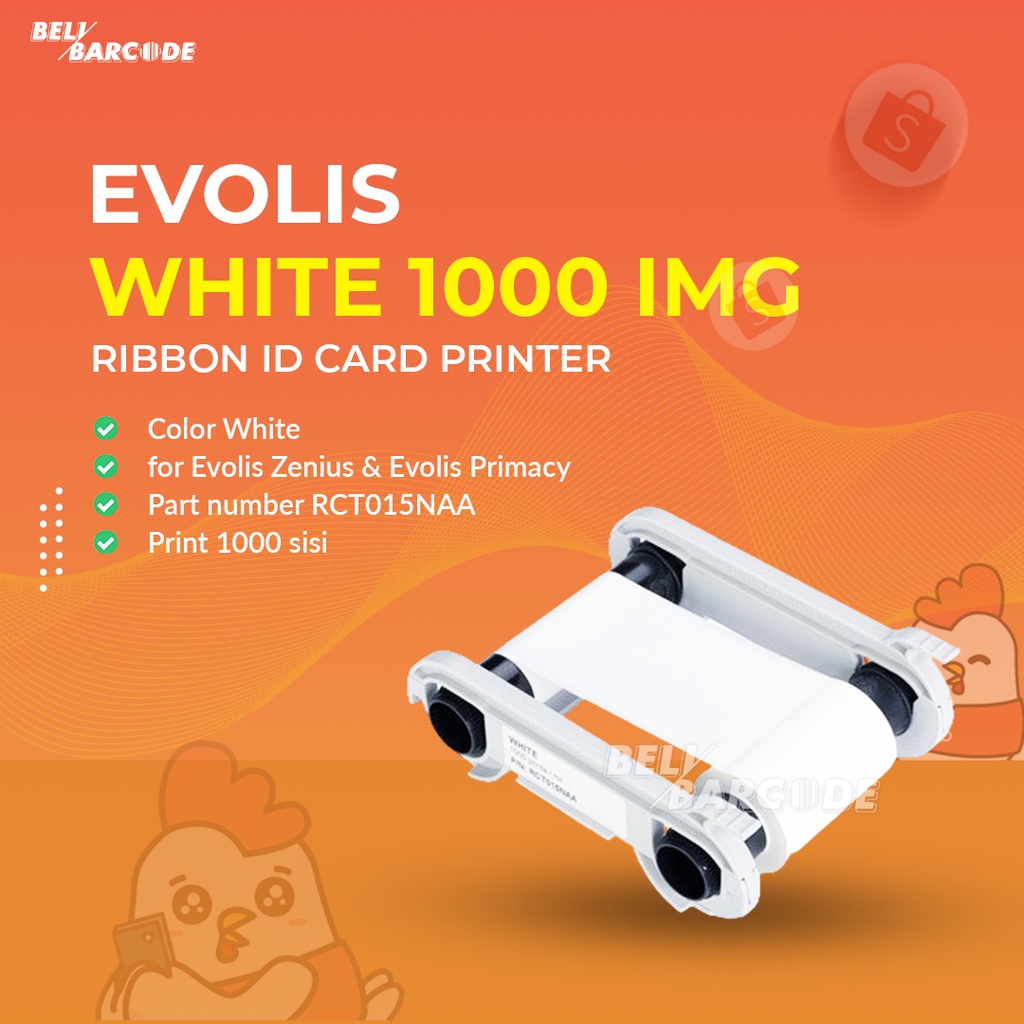 Ribbon White Evolis Zenius Primacy Putih PN: RCT015NAA