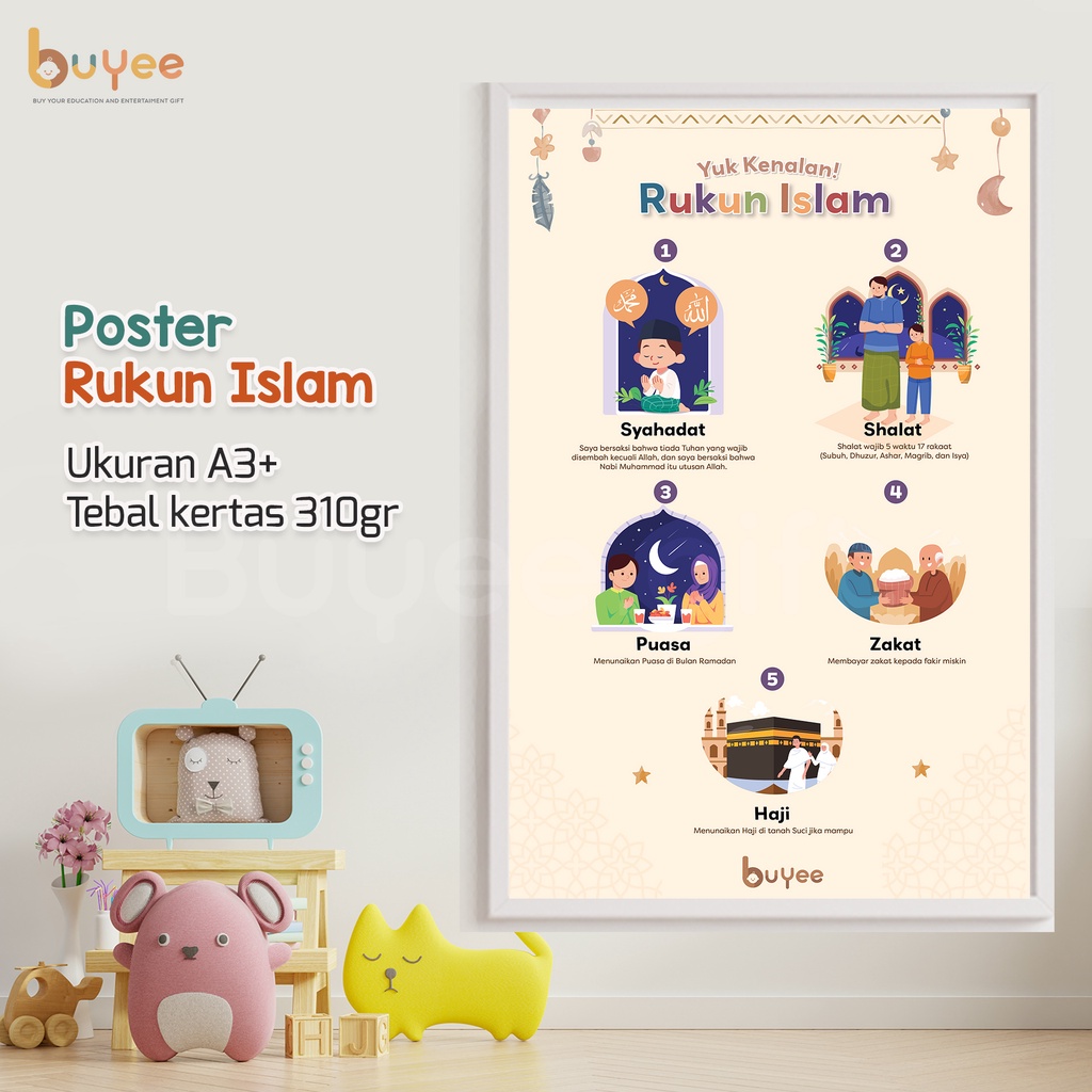 Poster Edukasi Anak Muslim Estetik Untuk Balita