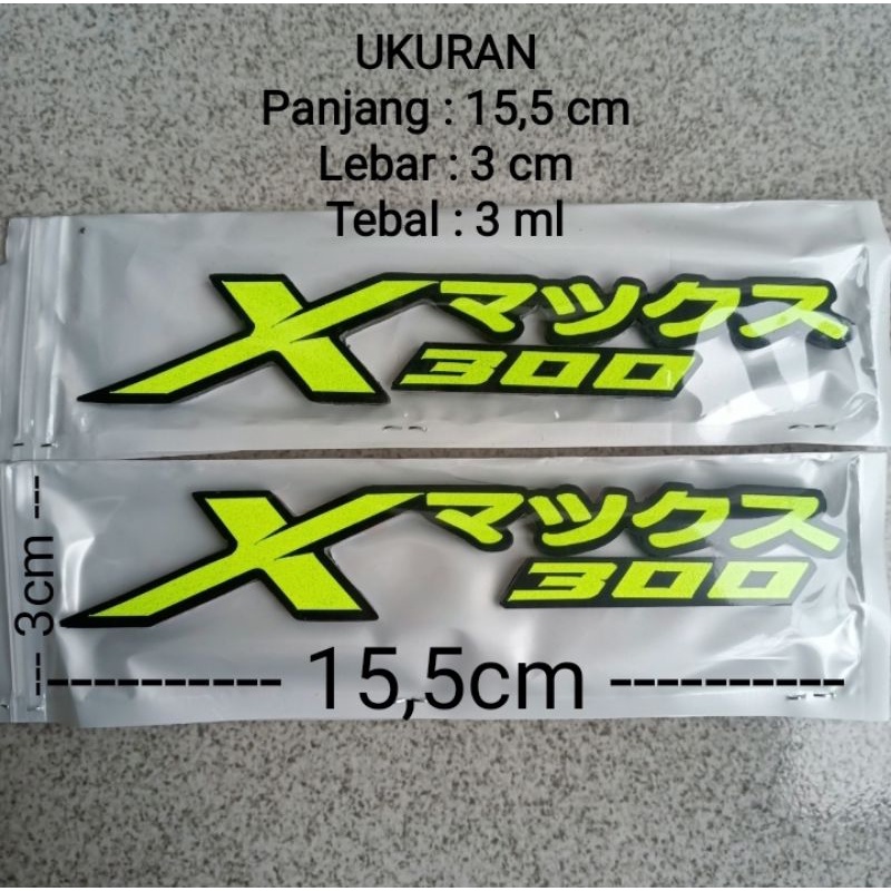 Emblem logo yamaha Xmax 300 japan timbul 3D tebal 2ml 1 set kanan kiri