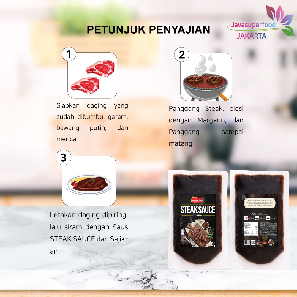 

Cooking Master/ Steak Sauce/ Saus Steak/ Sauce Steak Halal 1 KG