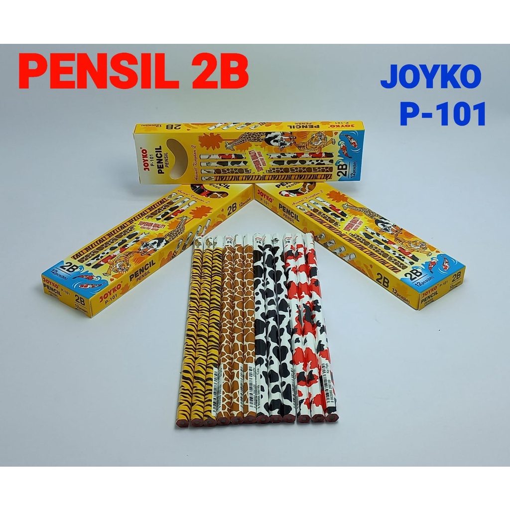 

Pensil 2B / Pensil Joyko P-101 / 2B / Animal Kingdom 2 / 1 BOX 12PCS Pensil 2B / Pensil Joyko P-101 / 2B / Animal Kingdom 2 / 1 BOX 12PCS