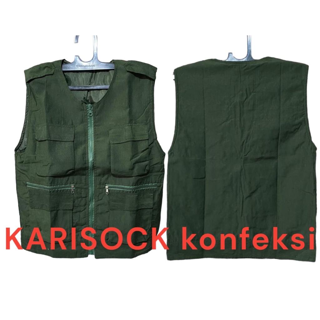 Rompi lapangan outdoor multifungsi / vest bisa custom bordir suka suka