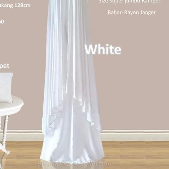 MUKENA PUTIH POLOS / MUKENA BALI / MUKENA KATUN / JUMBO / BIG SIZE