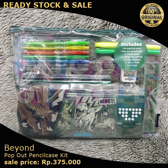 

[ORI] smiggle Beyond Pop Out Pencilcase Kit Boy Version