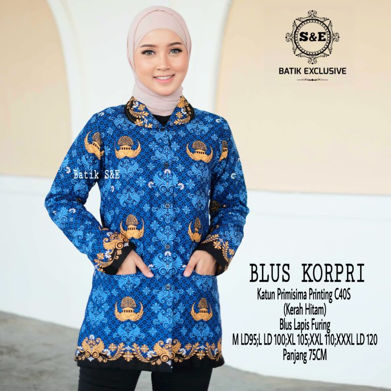 BLUS BATIK KORPRI DAN HEM BATIK KORPRI