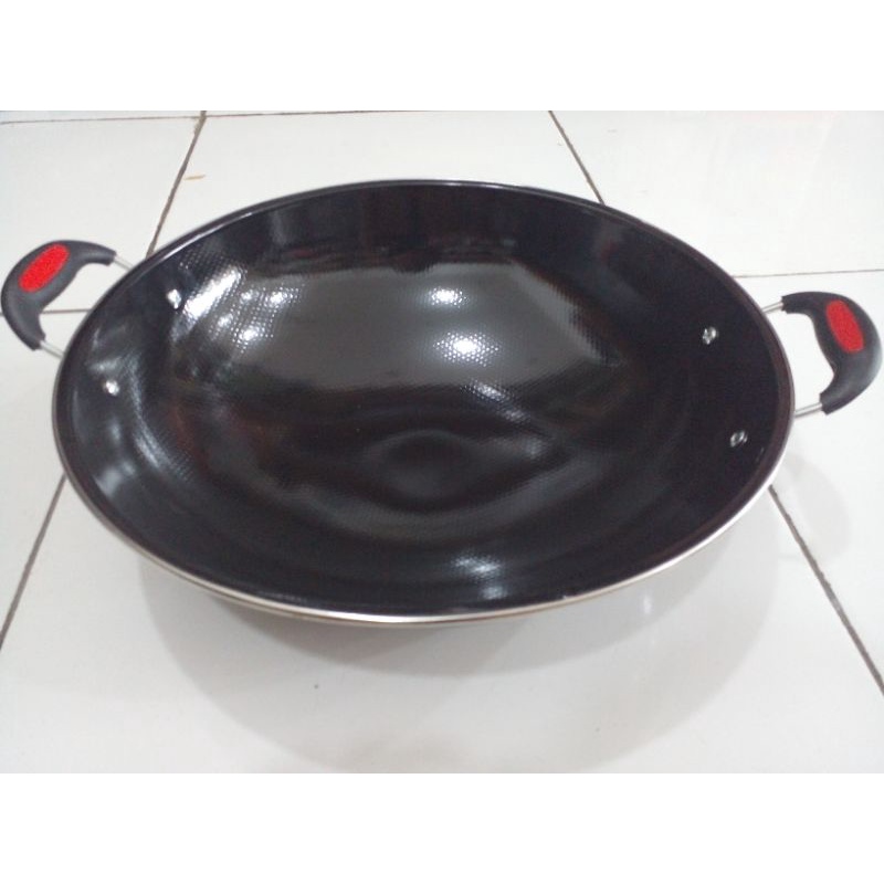 wajan enamel size 32cm kuping gionee/kuali hitam