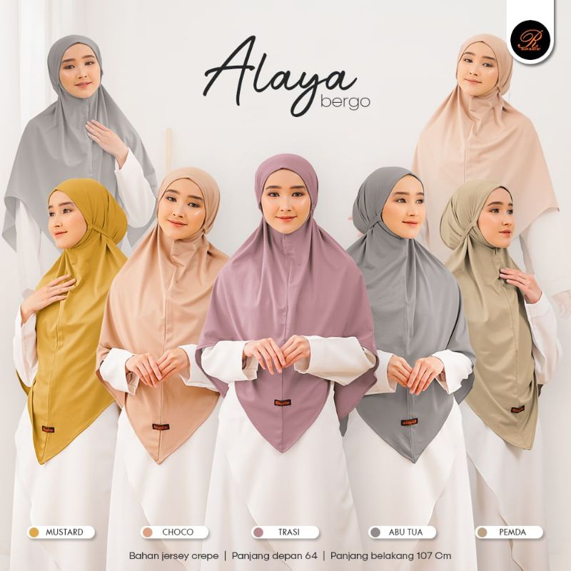 JILBAB RIVANTIE ALAYA BERGO / BAHAN JERSEY CREB