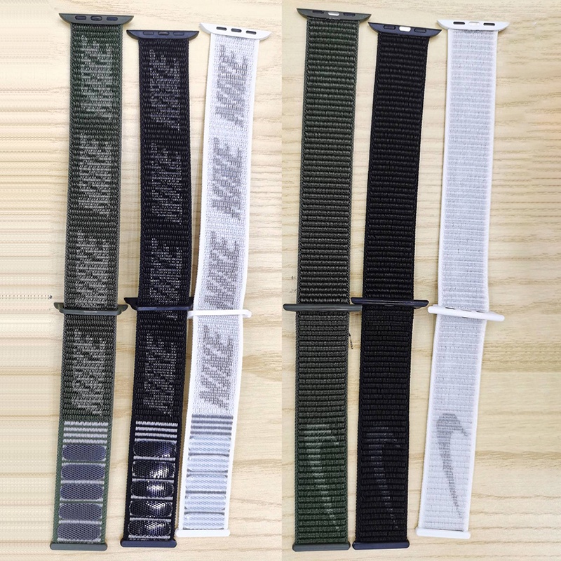 Nike Nylon Tali Strap Apple Watch Series 8 7 6  45mm 44mm 42mm 41mm 40mm 38mm - Nylon Loop Nike