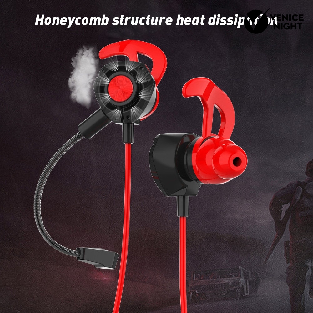 (VNEP) (Berkabel) G22 3.5mm Plug In-ear Gaming Earphone Headphone Dinamis dengan Mikrofon