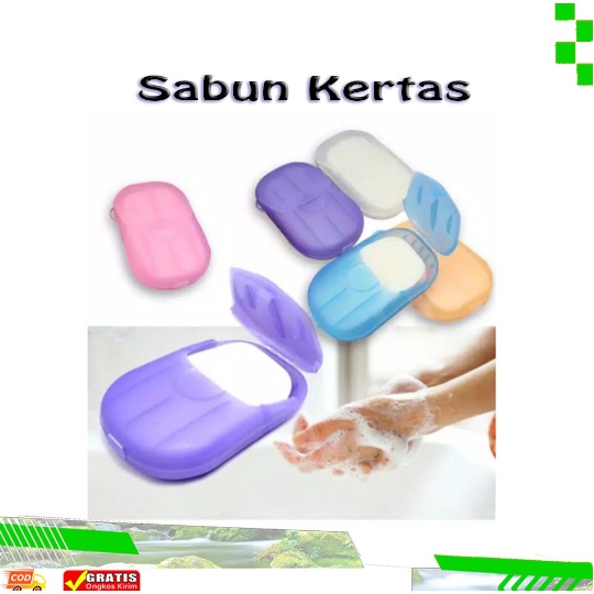 Sabun Kertas Cuci Tangan Wangi Kertas Sabun Paper Soap Portable New
