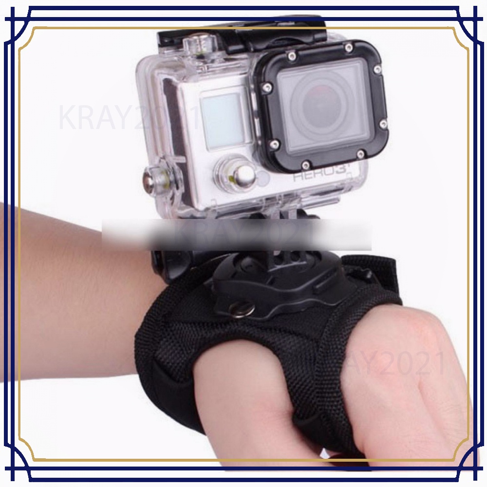 Glove Style Velcro Wrist Band with Mount for Xiaomi Yi and GoPro