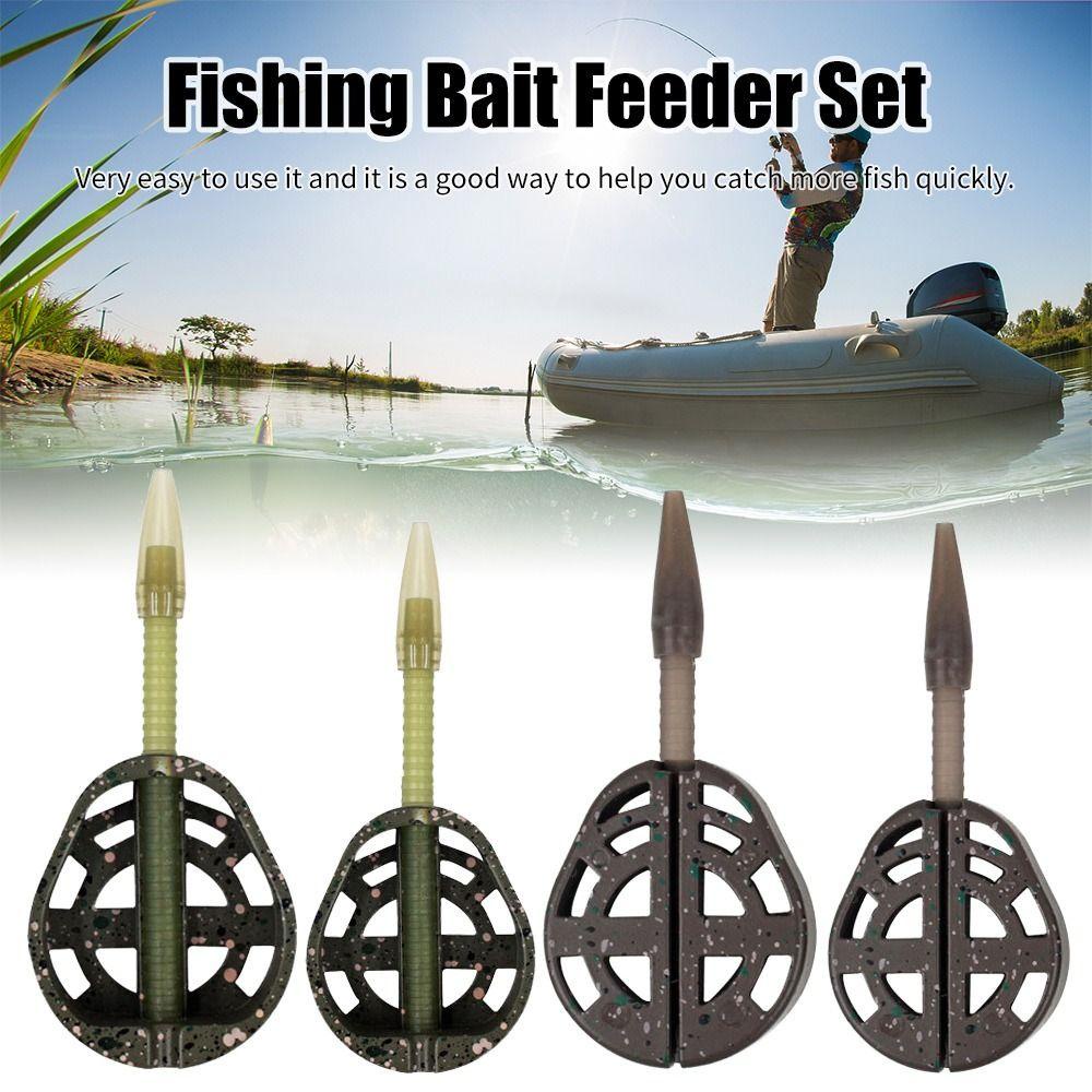 Top 25g/35g Umpan Pancing Feeder Set Umpan Baru tow Feeders pear shaped Disgorger Hook Remover