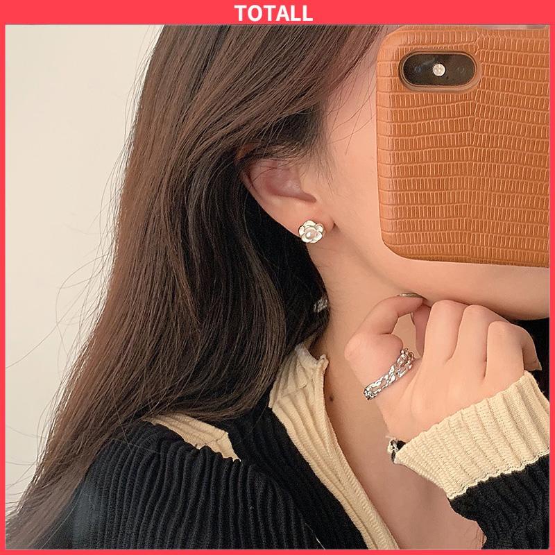 COD Anting Camellia Mutiara Korea Fashion Sederhana Gaya Aksesori Wanita-Totall