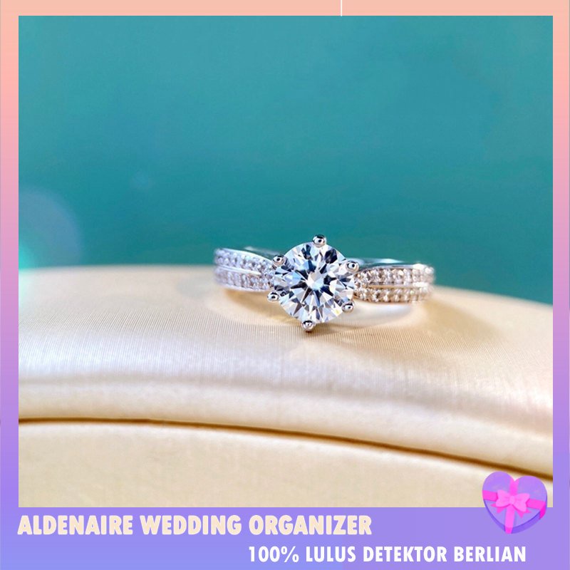 Aldenaire Wedding Organizer Cincin Berlian Moissanite Untuk Wanita
