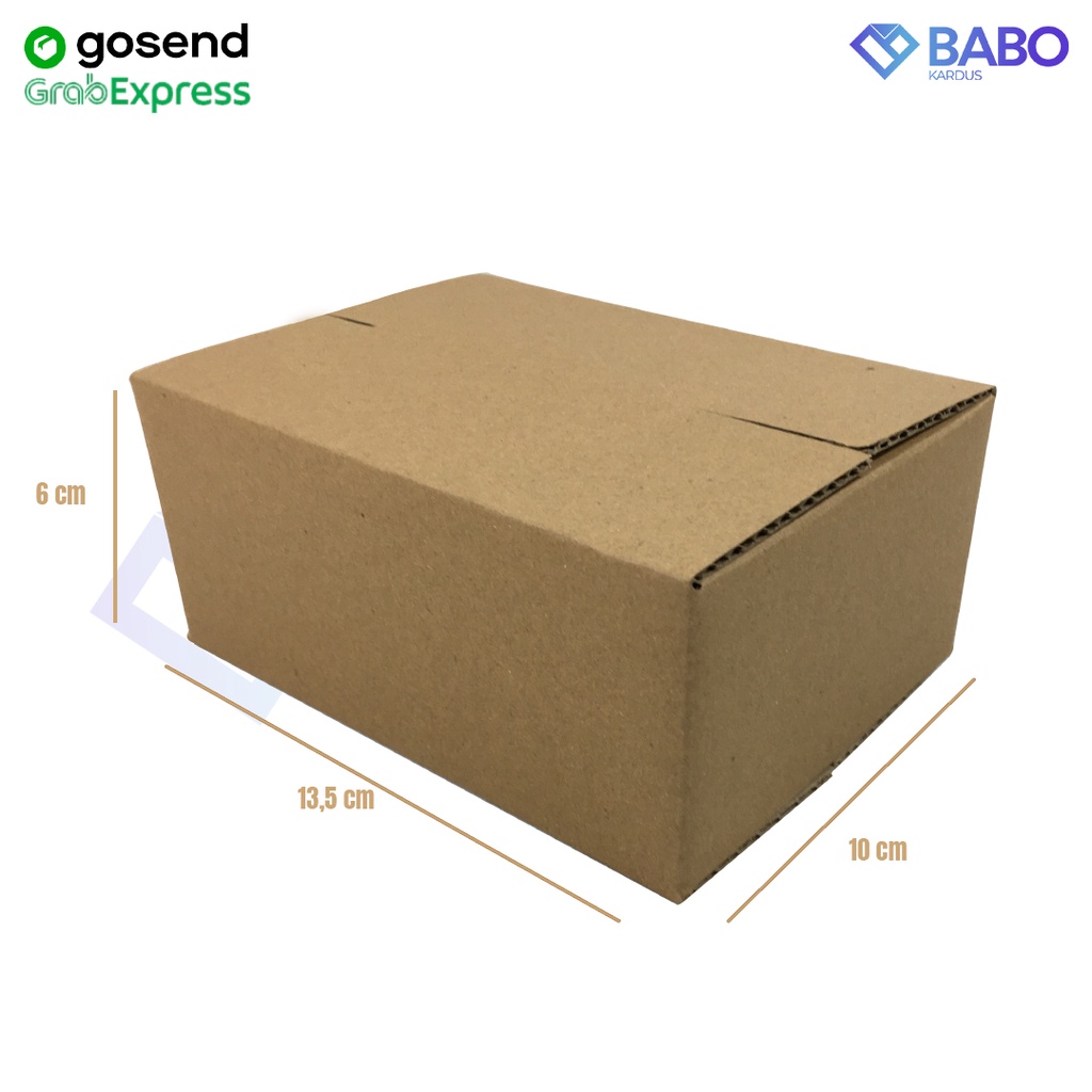 

kardus karton box polos uk 13,5x10x6 (Kardus 13.5 x 10 x 6 cm)