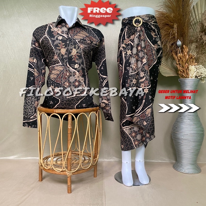 ROK LILIT BATIK COUPLE / BAJU BATIK COUPLE / KAIN LILIT PREMIUM / BATIK SET / BATIK COUPLE / BATIK LENGAN PANJANG / BATIK COUPLE ROK LILIT / ROK LILIT COUPLE BATIK / BAWAHAN KEBAYA