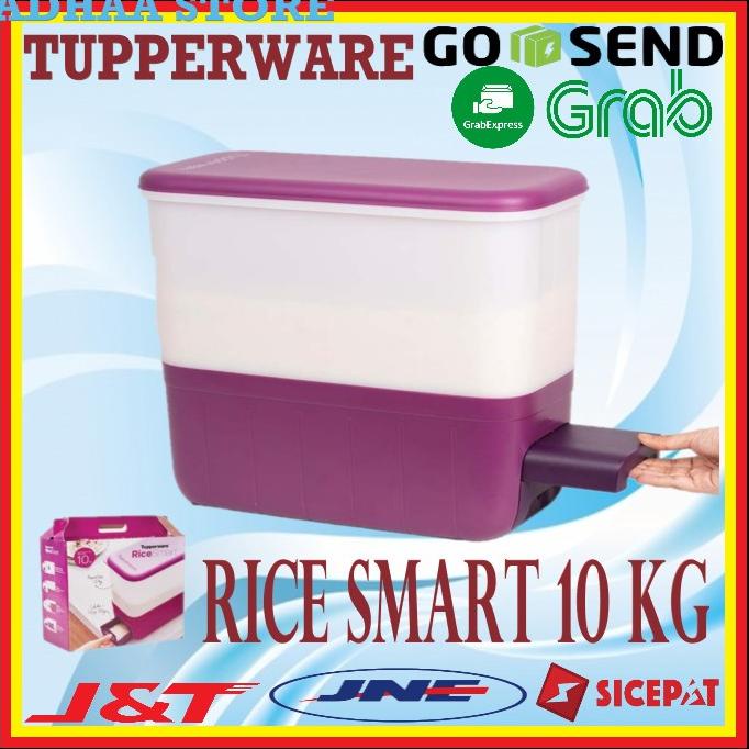 DISPENSER TEMPAT BERAS RICE SMART 10KG ORIGINAL TUPPERWARE FG54R5R