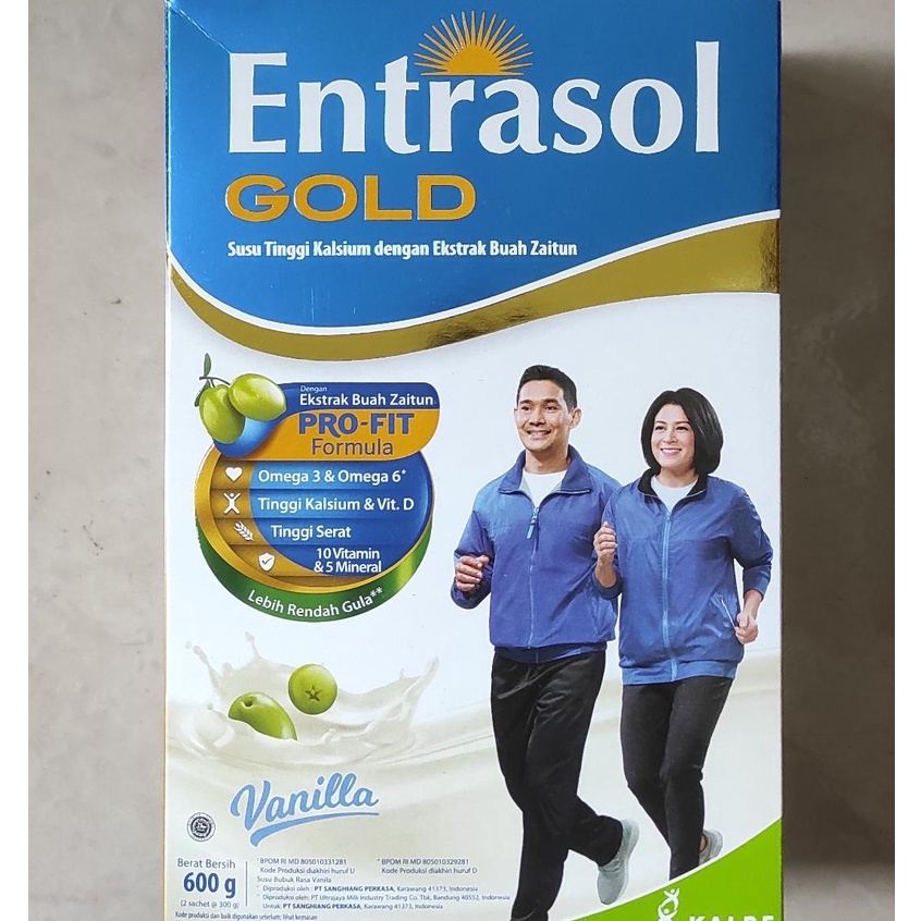 

ENTRASOL Gold Susu Bubuk Vanila Vanilla Box 2 x 300gr