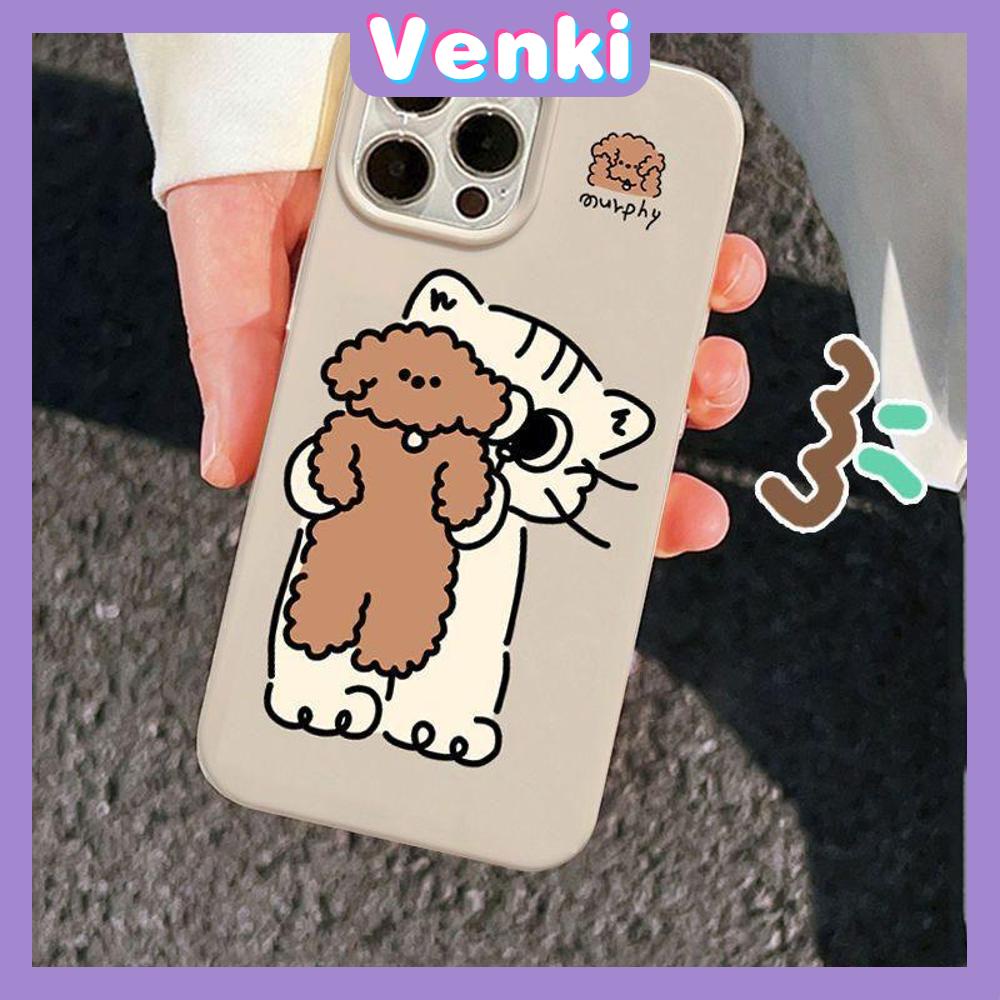 Case iPhone 14 Pro Max TPU Soft Case Cartoon Cute Cat Glossy Khaki Candy Case Camera Protection Shockproof For iPhone 14 13 12 11 Plus Pro Max 7 Plus X XR