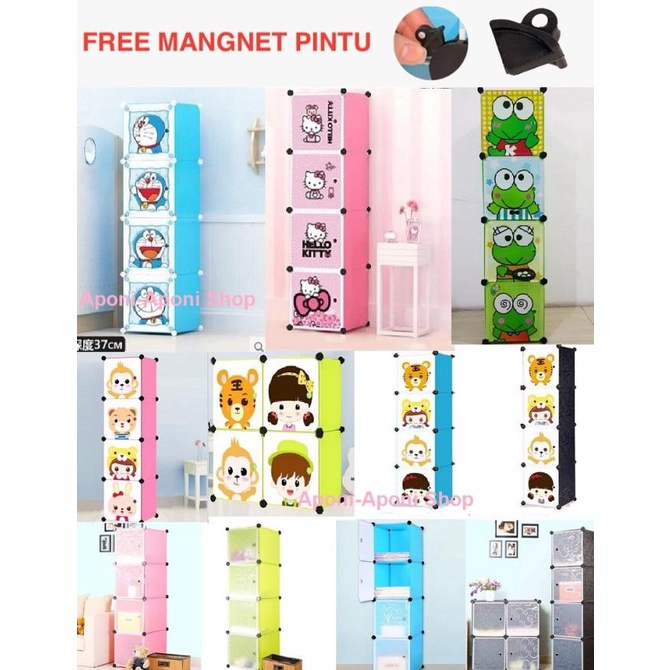 

Lemari pakaian rak serbaguna rak baju lemari baju rak buku rak plastik stock ready