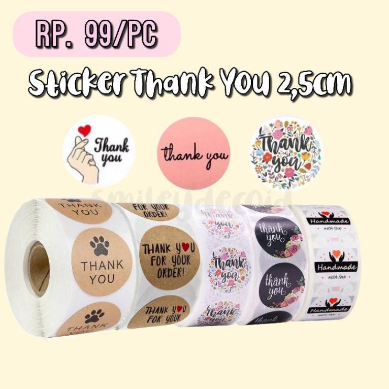 

⇺ [100PCS] (Part 2) Sticker Label Thank You for Your Order Baked with Love Diameter 2,5cm ㅱ