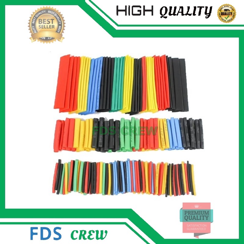 Solasi Bakar 530 PCS Heat Shrink Selongsong Selang Kabel Warna Warni