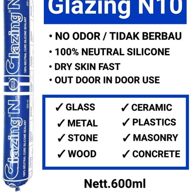 

Lem Sosis/Dodol Silicone Sealant GLAZING N10 IKA 100% NEUTRAL TYPE - Putih