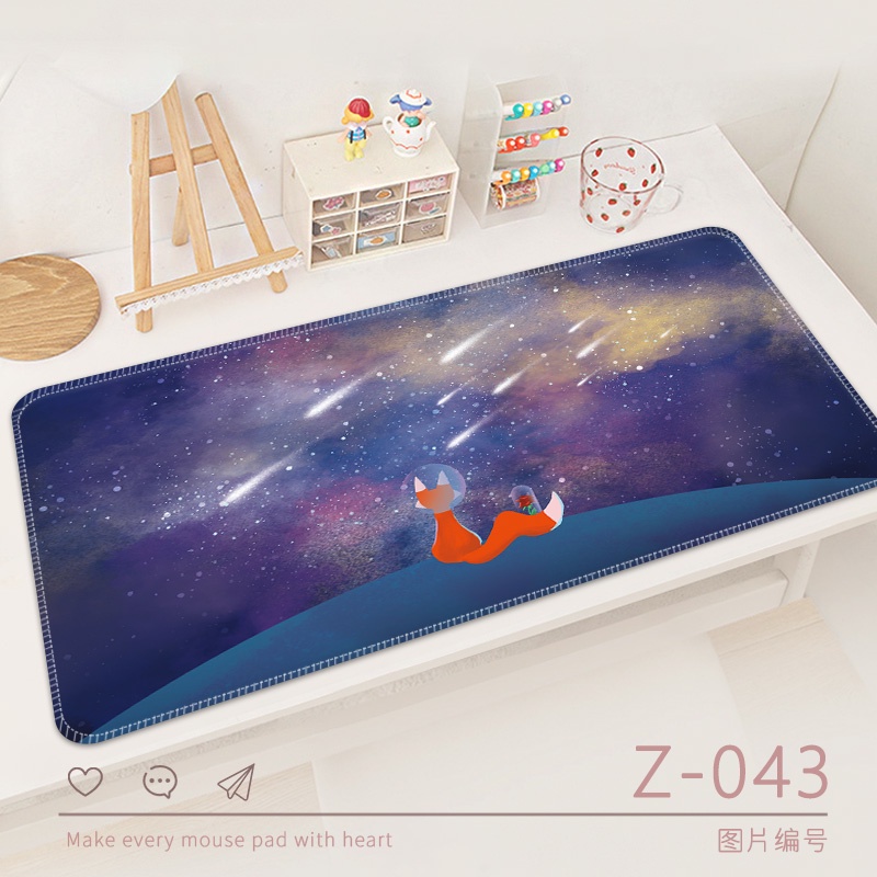 Mouse Pad Bahan Kulit PU Anti Air Motif Inisial Nama Emas Untuk Komputer / Notebook / Kantor