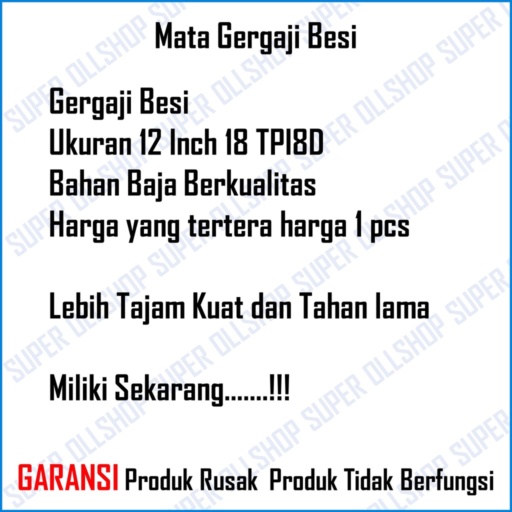 Gergaji Graji Besi / MATA GERGAJI BESI ORANGE MATA 18T dan 24T MURAH/ MATA GERGAJI TRIPLEX/ GERGAJI BESI 18T Termurah