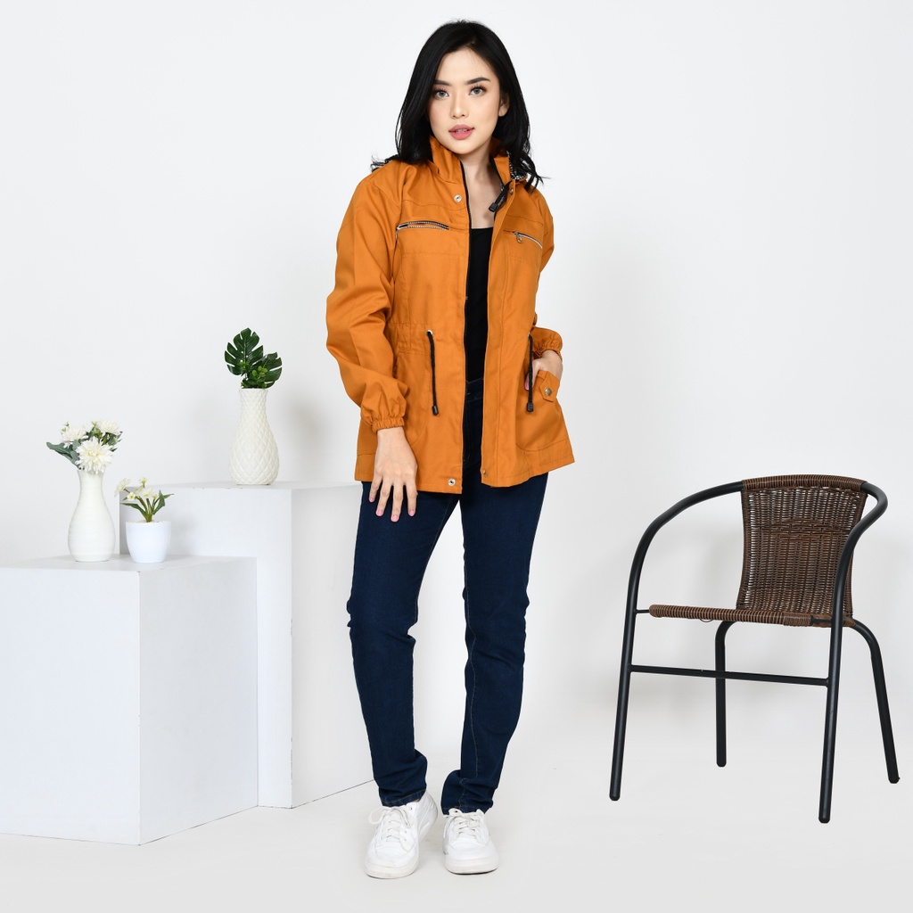 Jacket Parka Wanita Tebal Anti Dingin Bahan Baby Kanvas Premium