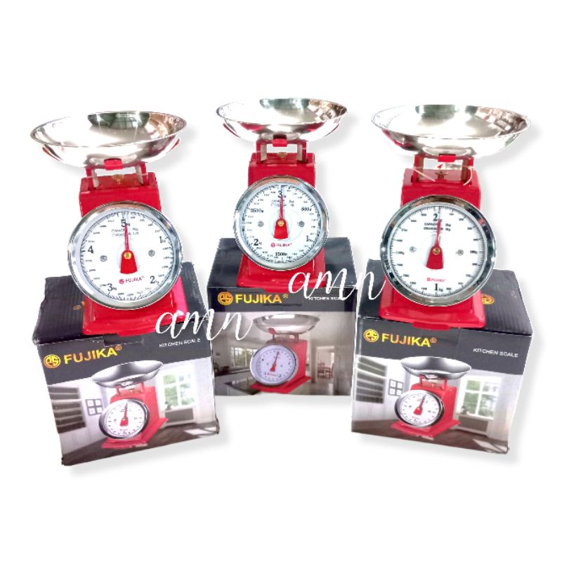 Timbangan Fujika 5kg / Besi Stainless Jarum Analog Manual Duduk / Timbangan Sembako / Timbangan Kue 