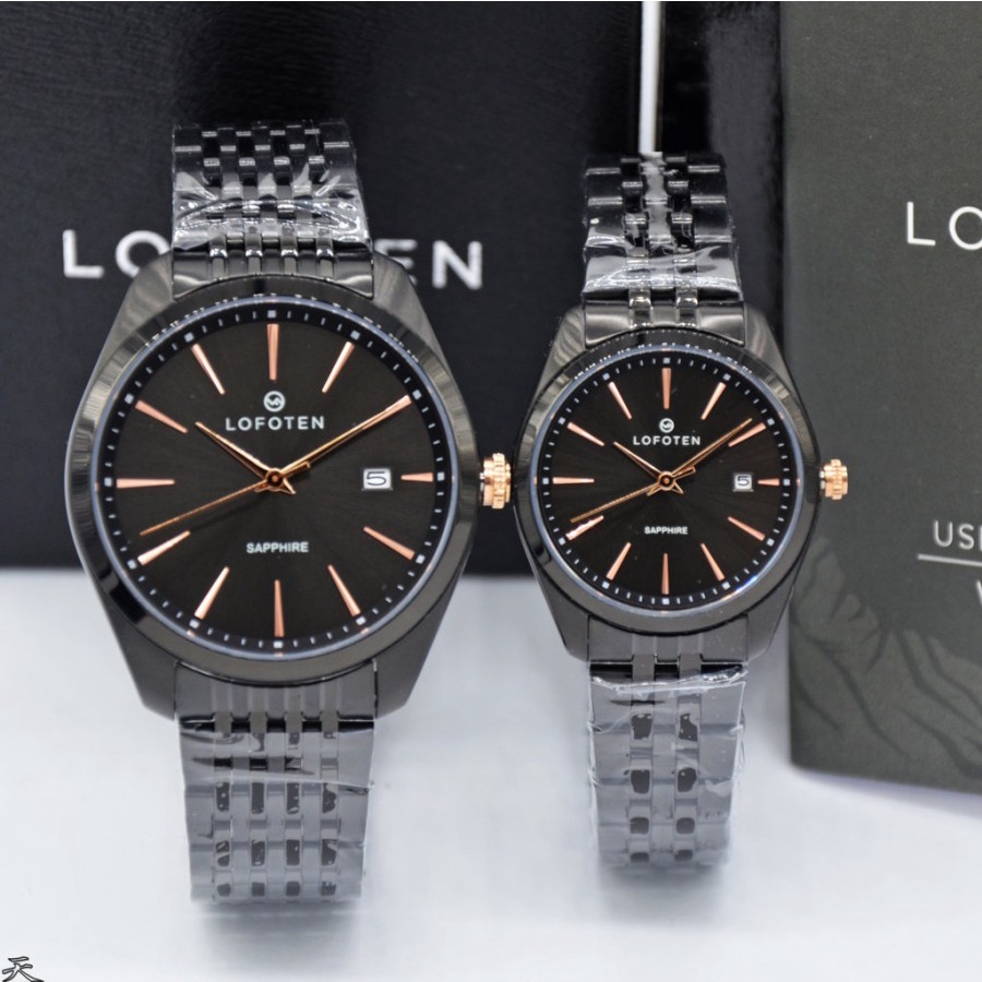 Jam Tangan Couple ORIGINAL Lofoten F-8101MB+LB