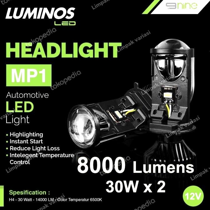 LED Luminos Mini Projector H4 Motor Dan Mobil Super Terang