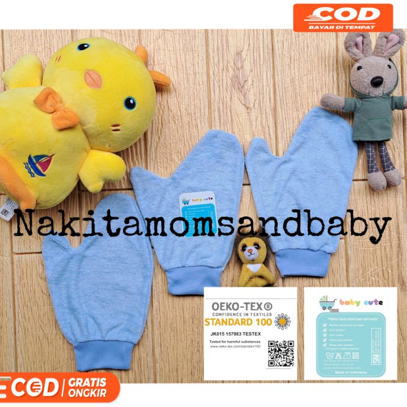 Waslap Mandi Bayi Jari Babycute SNI Per 1 pcs atau 3 pcs Promo 8.8