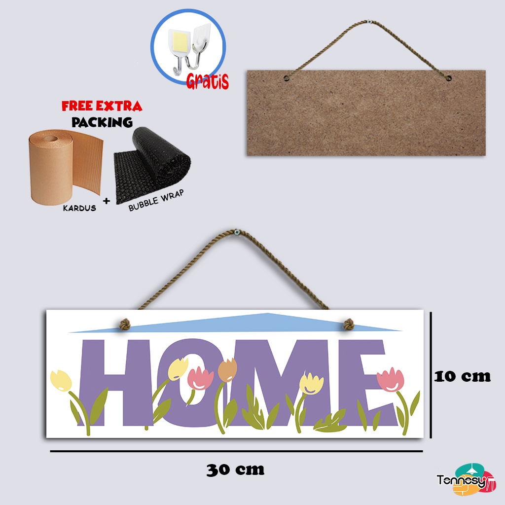 TENNESY HIASAN DINDING HOME GANTUNGAN TALI 30x10CM HIASAN DINDING WALL DEKOR DEKORASI DINDING KAMAR TIDUR RUMAH