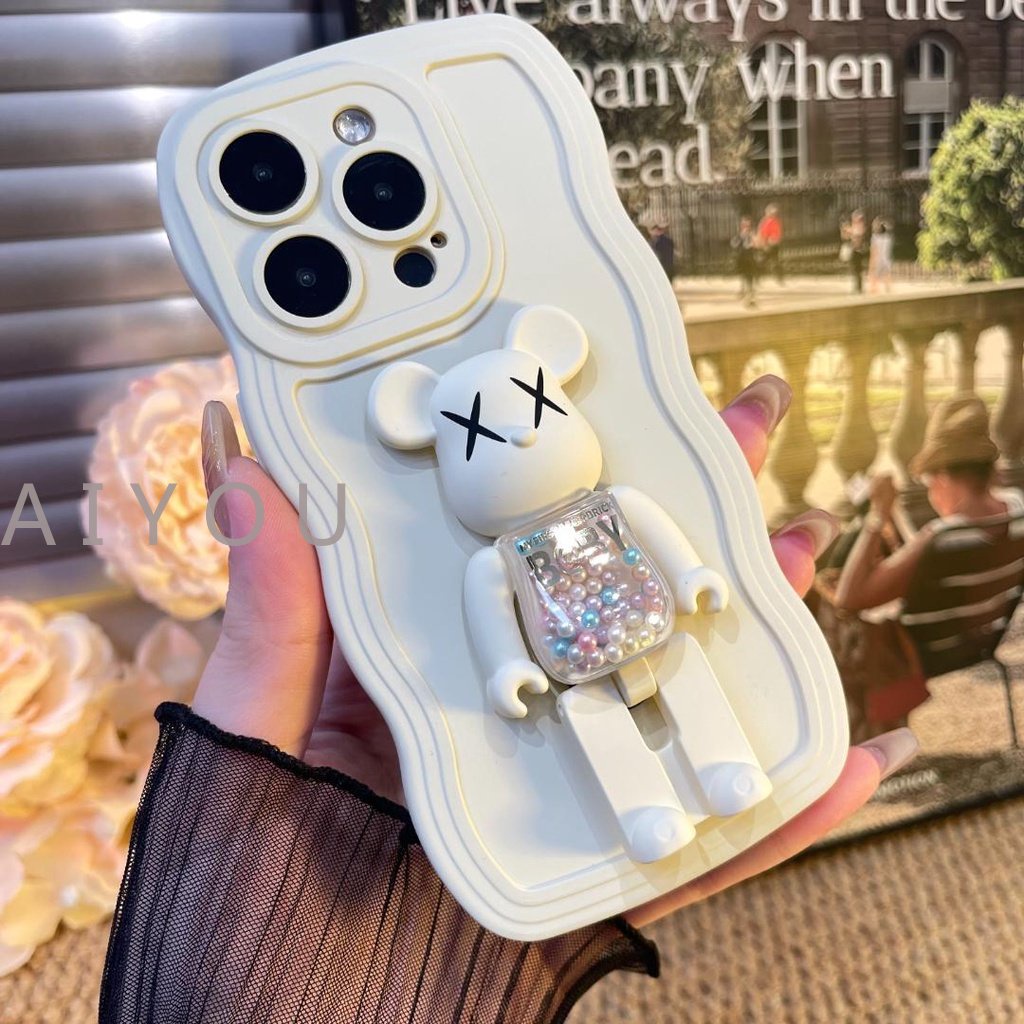 Soft Case Bahan Silikon Cair Motif Beruang Untuk iPhone 14 13 11 12 Pro MAX Mini 6 6s 7 8 Plus 7plus 8plus 6plus 7 + 8 + X XR XS MAX 11Pro