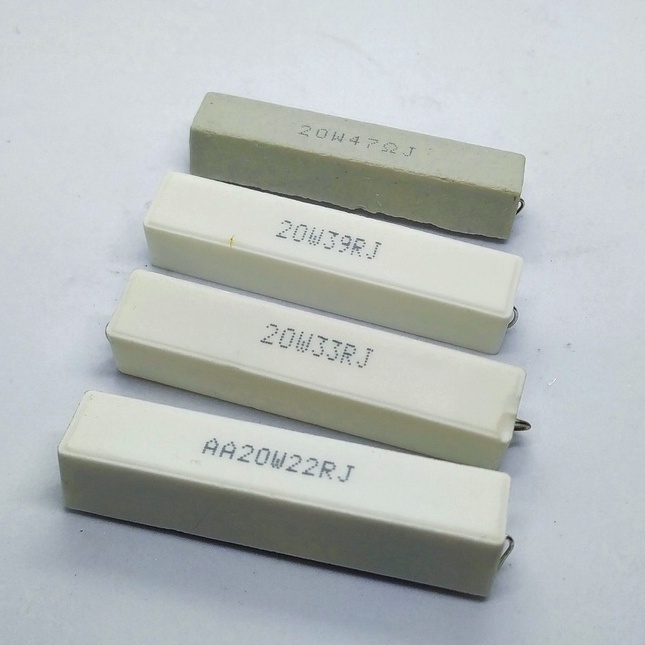 RESISTOR KAPUR 20WATT / R KAPUR 20W / RESISTOR 20 WATT 22 33 39 47 OHM