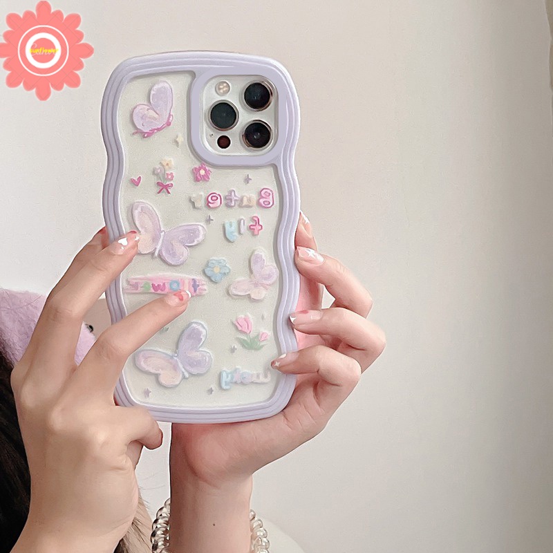 Casing Oppo A17 A95 A5S A12 A7 A15 A3S A52 A92 A72 A16 A17k A5 A9 A53 A31 A15S A54 A74 Reno 5F 4Lite Motif Kupu-Kupu