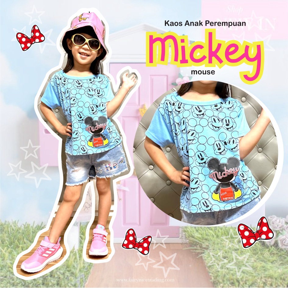 Atasan Kaos Anak Perempuan Mickey CKids