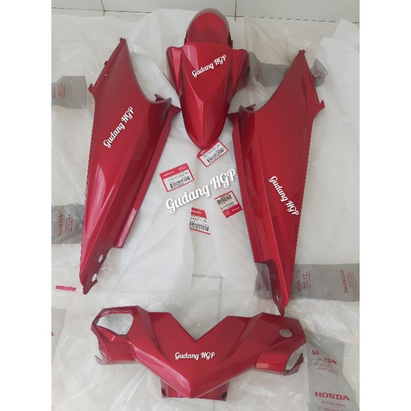 Full Body Set Cover Body L & R Fender Fr Cover Hdl Fr Red Metalic Honda Beat Karbu 1 Pcs 53205-KVY-9