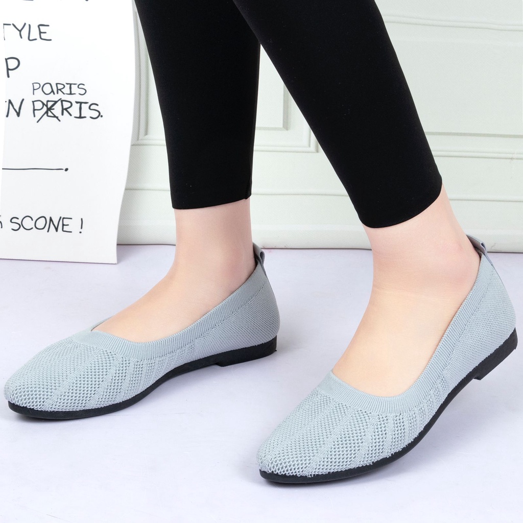 Permata Sepatu Flat Shoes Wanita F26 Import  Premium Quality  Fliknit Shoes