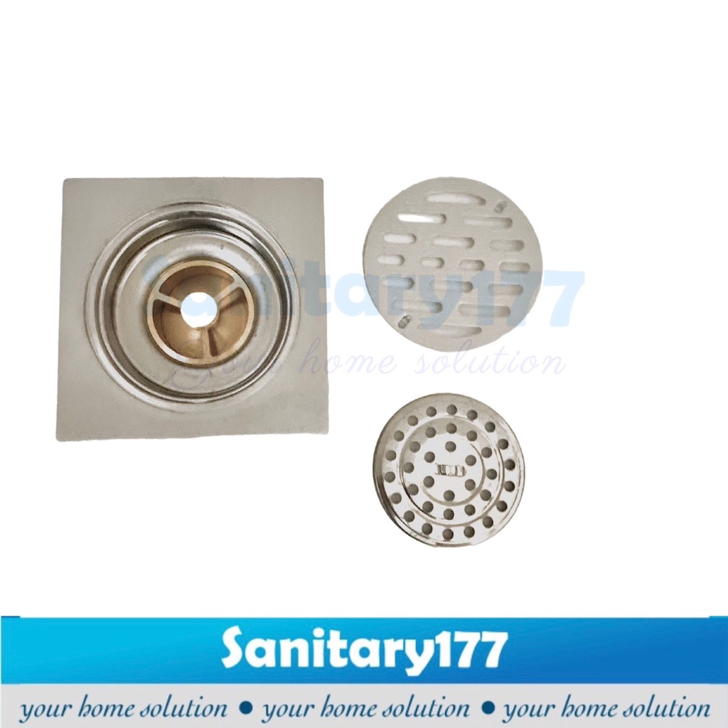Saringan Got Stainless HITAM TW3501-Floor drain pembuangan filter air strainer black kamar mandi stenlis Black /S24