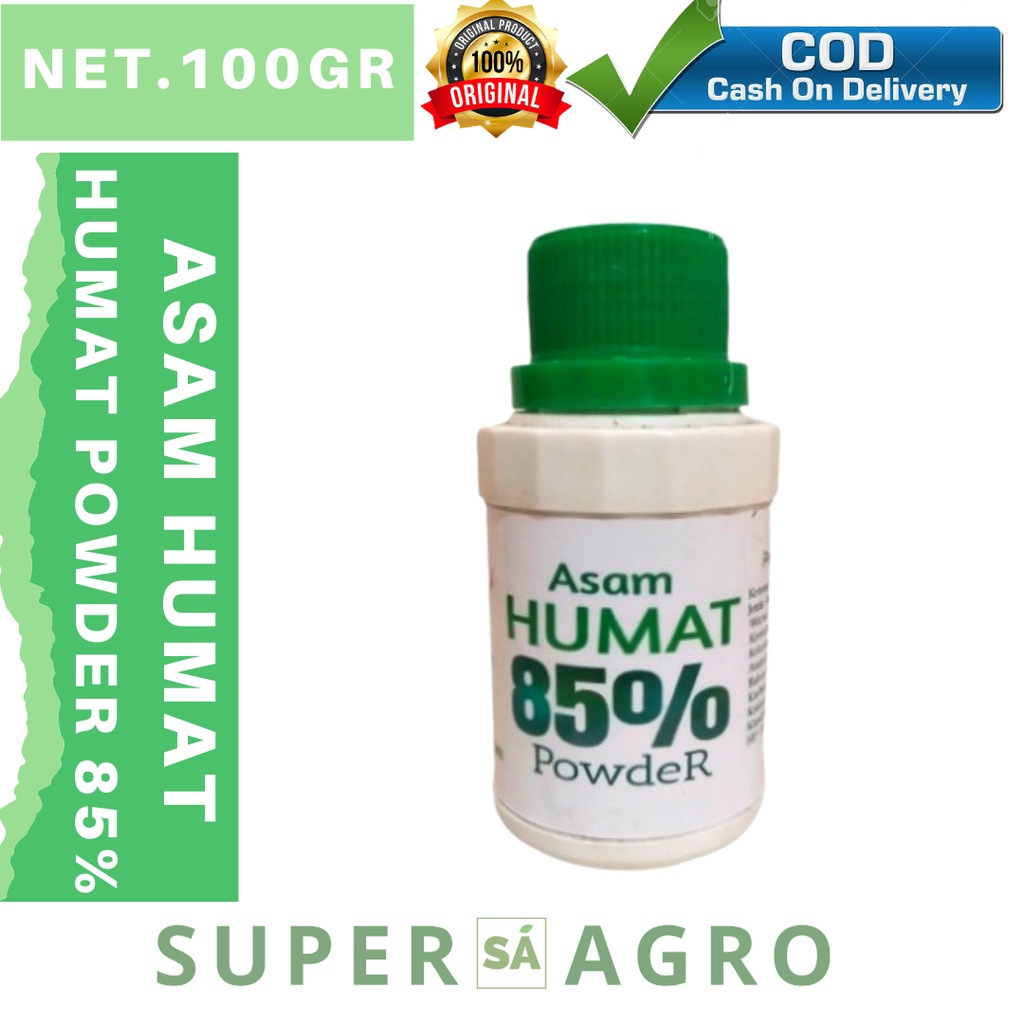 Asam Humat Powder 100gram, Asam Humat 85%, Humat Serbuk Larut Air