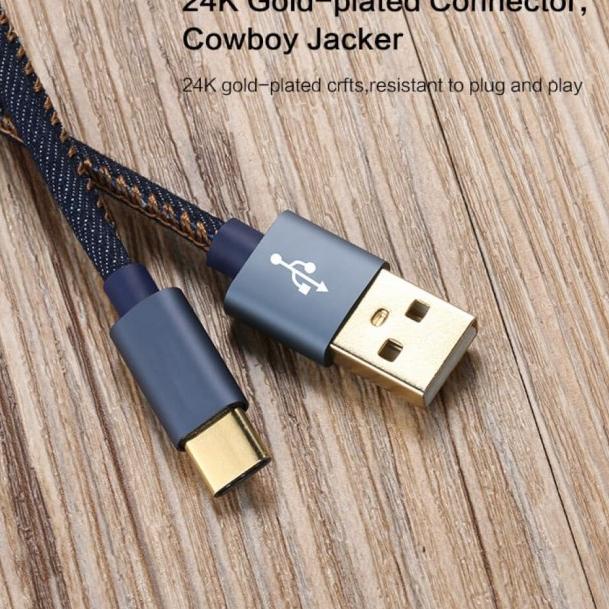 JOYSEUS Type-C USB Cable Cowboy Gold Braided Cable 120CM - KB0003 - TREBLE TKB1-C