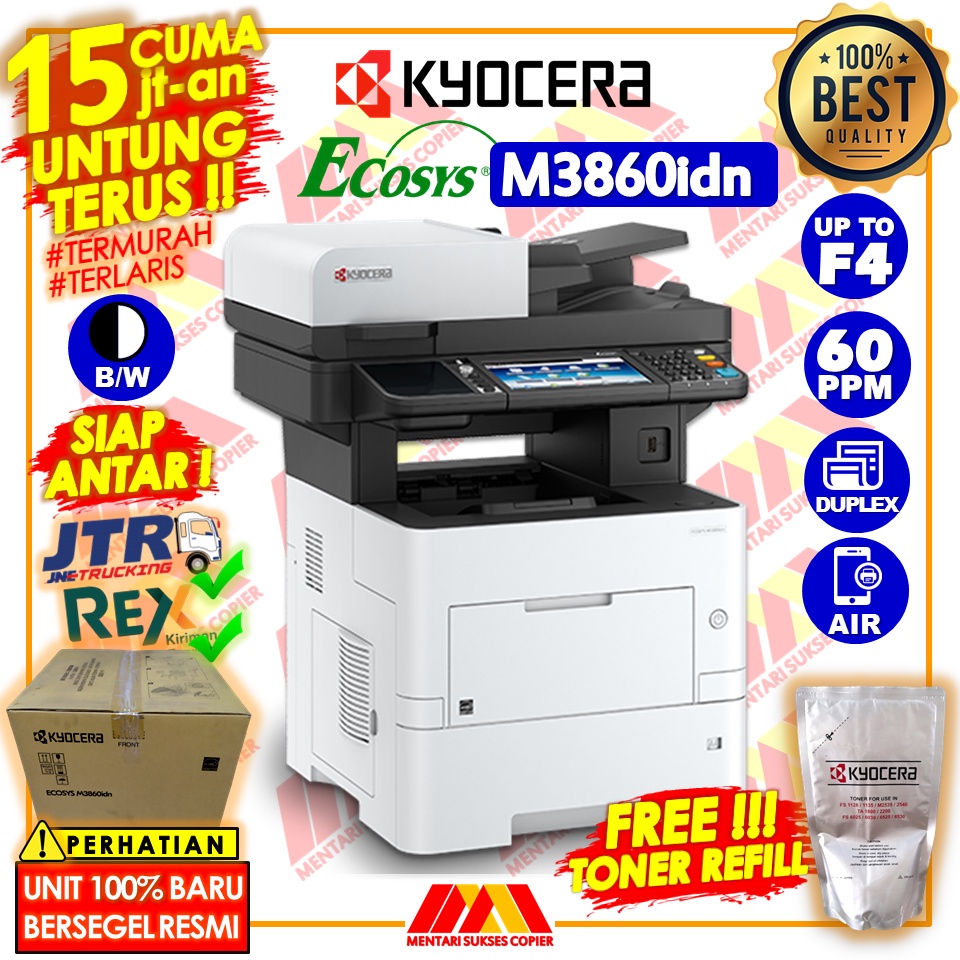 MESIN FOTOCOPY KYOCERA ECOSYS M3860idn TERLARIS DAN TERMURAH - DUPLEX PRINTER COPY SCAN - 60 SPEED