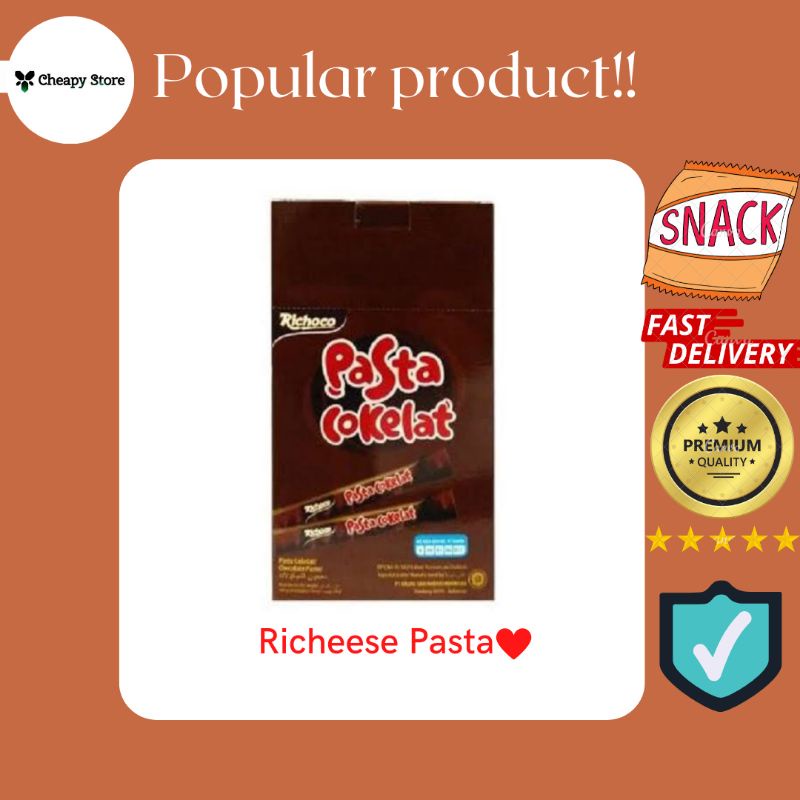 

Richeese Nabati Pasta Keju / Richoco Pasta Cokelat Box isi 30