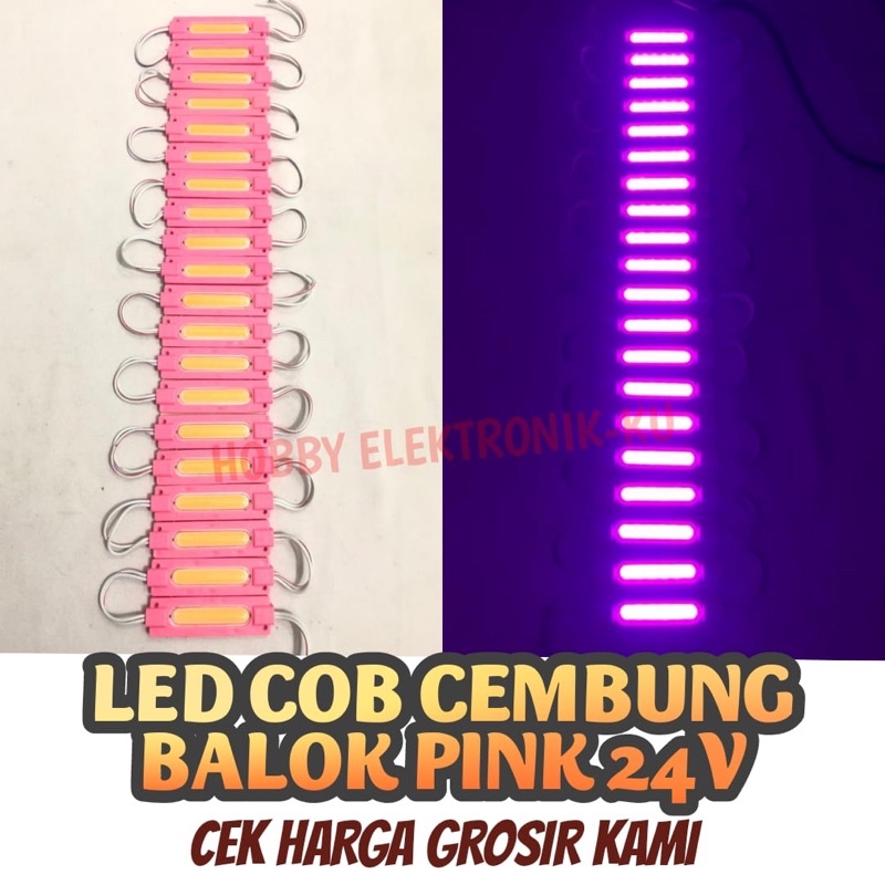 LAMPU LED STRIP MODULE COB 6MATA 24V PINK