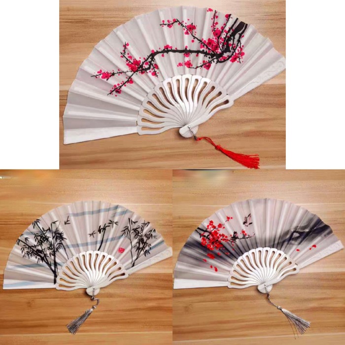 Kipas Sakura Merah Kipas Menari Jepang Geisha Oleh Oleh Japan China Dancing Fan Murah